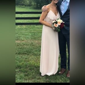 Amsale Drew blush dress size small